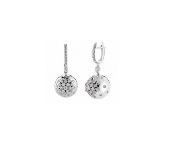 ORECCHINI DAMIANI PARADISE IN ORO BIANCO CON DIAMANTI ( ct.1,15 )