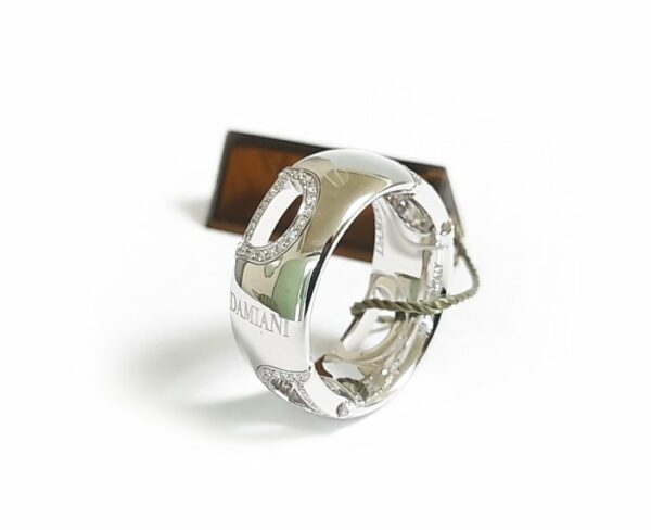ANELLO DAMIANI D.ICON IN ORO BIANCO CON DIAMANTI ( ct. 0,20 ) AL NUMERO 14
