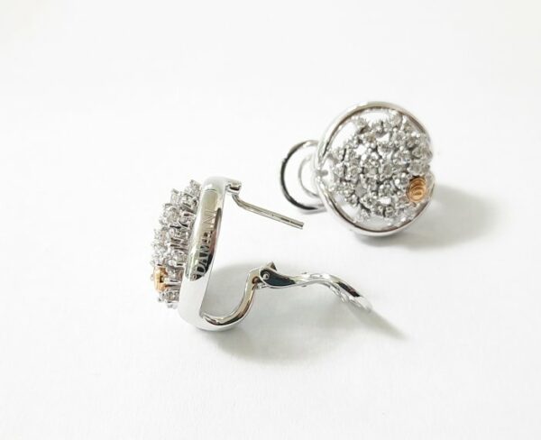 ORECCHINI DAMIANI BAGLIORI IN ORO BIANCO E ORO ROSA CON DIAMANTI ( ct. 1,40 ) - immagine 2