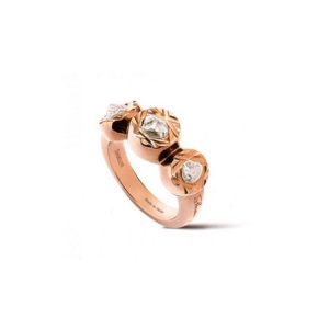 ANELLO DAMIANI MAJI IN ORO GIALLO BRUNITO CON DIAMANTI GREZZI (ct. 1,10)