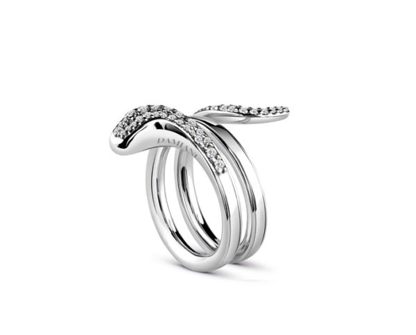 ANELLO DAMIANI EDEN IN ORO BIANCO CON DIAMANTI (ct. 0,38) AL NUMERO 13