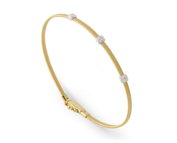 BRACCIALE MARCO BICEGO MASAI IN ORO GIALLO E ORO BIANCO CON DIAMANTI (ct.0,09)
