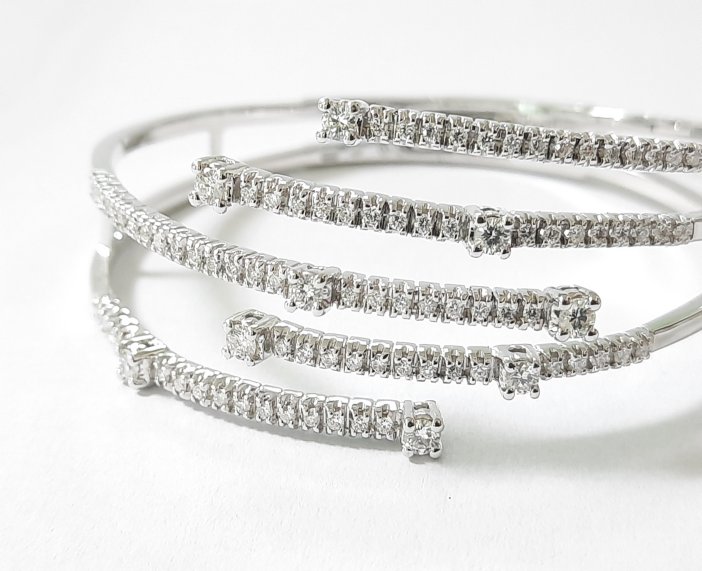 BRACCIALE DAMIANI NOTTE DI SAN LORENZO IN ORO BIANCO CON DIAMANTI (ct.1,51) - immagine 3