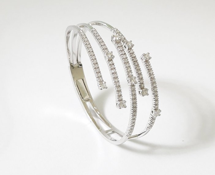 BRACCIALE DAMIANI NOTTE DI SAN LORENZO IN ORO BIANCO CON DIAMANTI (ct.1,51) - immagine 2