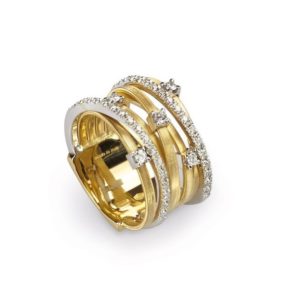 ANELLO MARCO BICEGO GOA IN ORO GIALLO E ORO BIANCO CON DIAMANTI (ct.0,41)