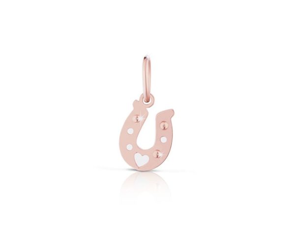 CIONDOLO LE BEBE’ LOCK YOUR LOVE FERRO DI CAVALLO IN ORO ROSA E ARGENTO
