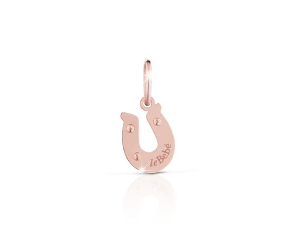 CIONDOLO LE BEBE’ LOCK YOUR LOVE FERRO DI CAVALLO IN ORO ROSA E ARGENTO - immagine 3