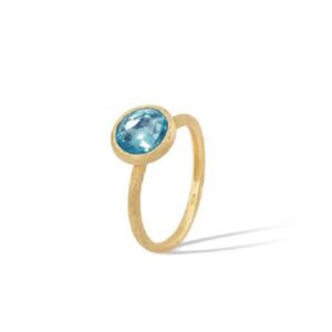 ANELLO MARCO BICEGO JAIPUR IN ORO GIALLO CON TOPAZIO AZZURRO