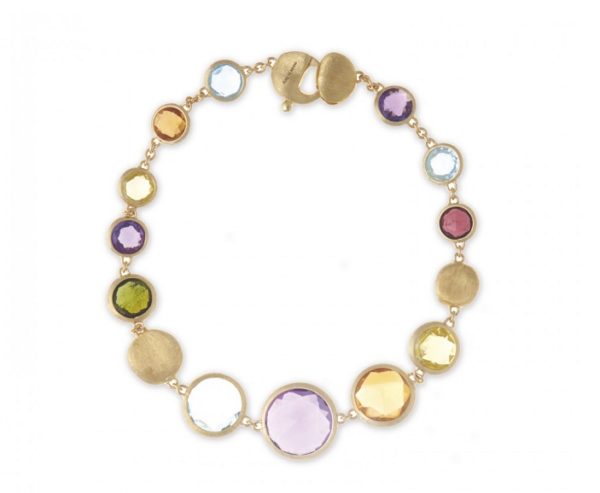 BRACCIALE MARCO BICEGO JAIPUR IN ORO GIALLO CON GEMME MULTICOLORE