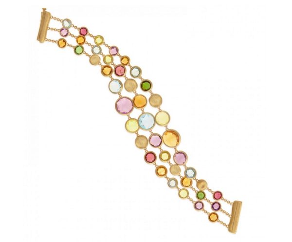 BRACCIALE MARCO BICEGO JAIPUR IN ORO GIALLO CON GEMME MULTICOLORE
