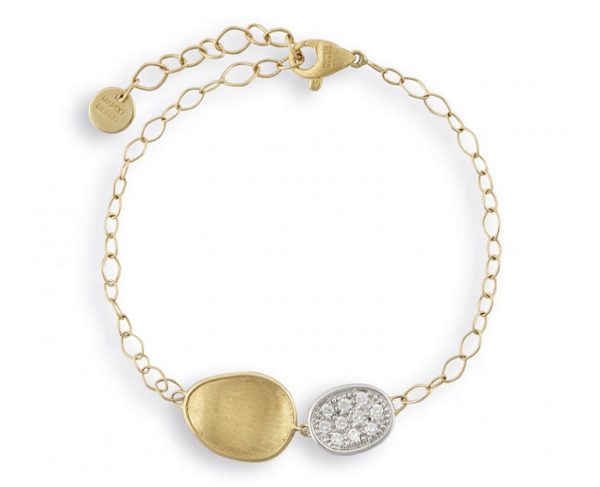 BRACCIALE MARCO BICEGO LUNARIA IN ORO GIALLO E BIANCO CON DIAMANTI (ct.0,09)