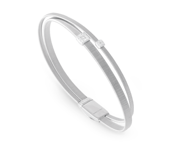 BRACCIALE MARCO BICEGO MASAI IN ORO BIANCO CON DIAMANTI (ct.0,10)