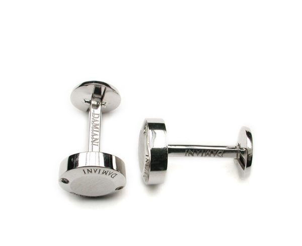 GEMELLI DAMIANI BLASONI IN ORO BIANCO E DIAMANTI (ct.0,08)