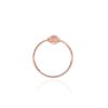 MONO ORECCHINO BURATO GIOIELLI SMALL CIRCLE IN ORO ROSA