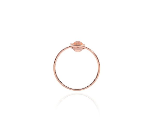 MONO ORECCHINO BURATO GIOIELLI SMALL CIRCLE IN ORO ROSA