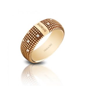 ANELLO DAMIANI METROPOLITAN IN ORO GIALLO CON DIAMANTI (ct.0,14) AL NUMERO 15