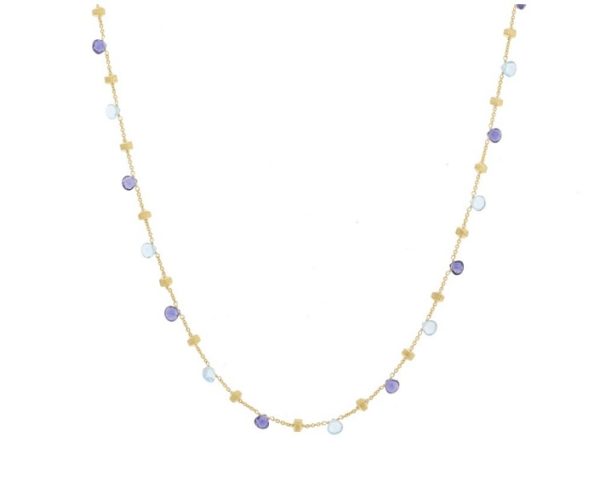 COLLANA MARCO BICEGO PARADISE IN ORO GIALLO CON TOPAZI E IOLITI