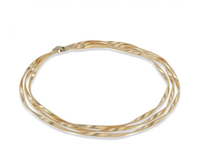 COLLANA MARCO BICEGO MARRAKECH SUPREME A TRE FILI IN ORO GIALLO