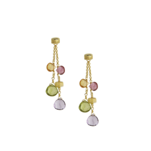 ORECCHINI MARCO BICEGO PARADISE IN ORO GIALLO CON GEMME MULTICOLORE