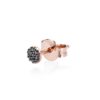 MONO ORECCHINO BURATO GIOIELLI PAILLETTES IN ORO ROSA CON DIAMANTI BLACK (ct.0,035)