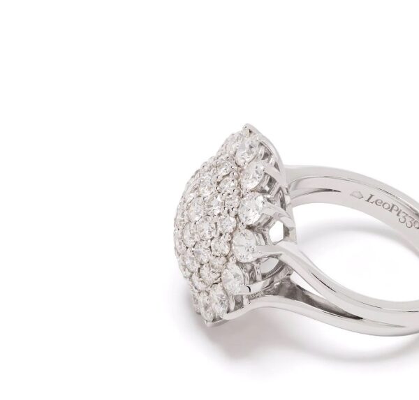 ANELLO LEO PIZZO CLASSIC IN ORO BIANCO CON DIAMANTI (ct. 3,06) - immagine 2