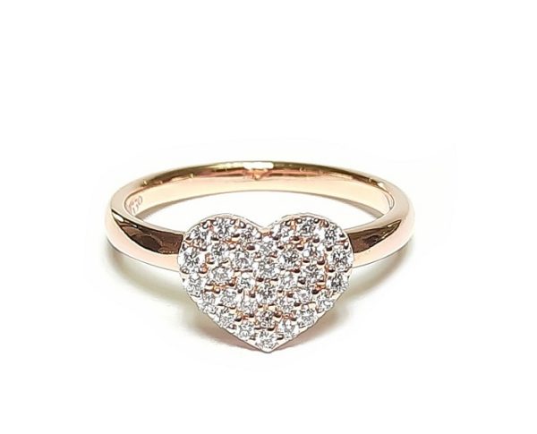 ANELLO LEO PIZZO CLASSIC IN ORO ROSA CON DIAMANTI (ct.0,33)