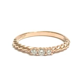 ANELLO TRILOGY LEO PIZZO CLASSIC IN ORO ROSA CON DIAMANTI (ct.0,14)