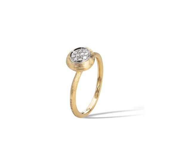 ANELLO MARCO BICEGO JAIPUR LINK IN ORO GIALLO E BIANCO CON DIAMANTI ( ct.0,07 )