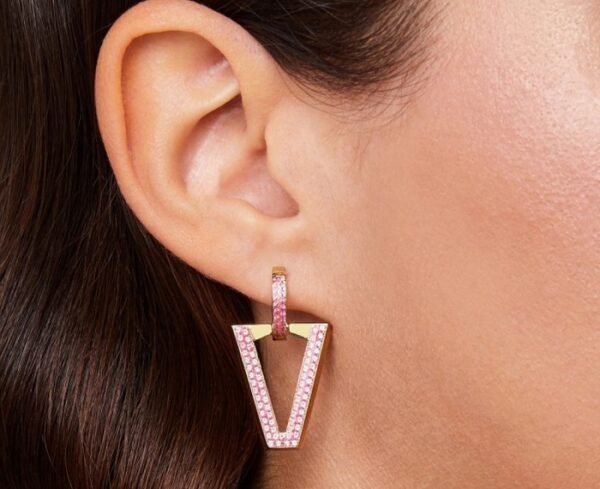 VALENTINA FERRAGNI STUDIO MONO ORECCHINO UALI ZIRCONIA PINK - immagine 3