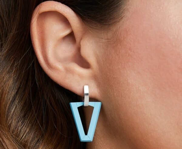 MONO ORECCHINO VALENTINA FERRAGNI STUDIO UALI LIGHT BLUE - immagine 2