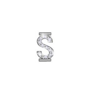 LETTERA ” S” RF JEWELS ICONIC MOTION IN ORO BIANCO CON DIAMANTI ( ct. 0,03 )