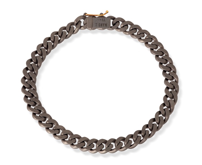 BRACCIALE DA UOMO MANO JEWELS GROUMETTE COLLECTION IN TITANIO, ORO ROSA 18 KT E DIAMANTI BLACK ( ct. 2,44 ) - immagine 2