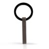 PORTACHIAVI DA UOMO MANO JEWELS MINIMAL COLLECTION IN TITANIO CON BARRETTA E DIAMANTE BLACK ( ct. 0,03 ) - immagine 2