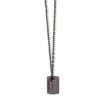COLLANA DA UOMO MANO JEWELS MINIMAL COLLECTION CON TARGHETTA IN TITANIO, ORO ROSA 9 KT E DIAMANTI BLACK (ct. 0,61) - immagine 3