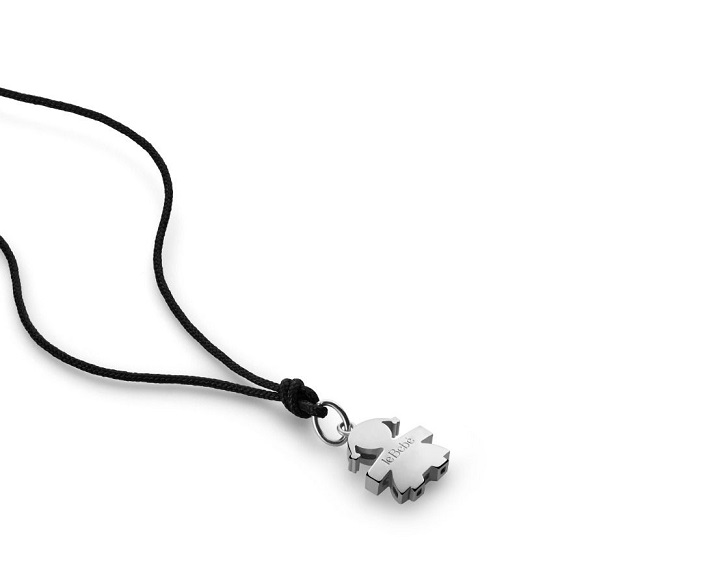 CIONDOLO LE BEBE’ I TESORINI BIMBA IN ORO BIANCO CORREDATO DI CORDINO - immagine 3