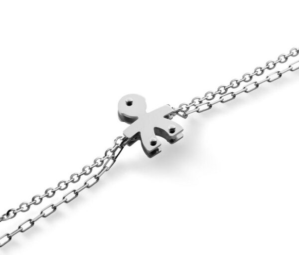 BRACCIALE LE BEBE’ I CLASSICI BIMBO IN ORO BIANCO CON DIAMANTE (ct.0,005) - immagine 2