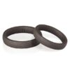 ANELLO, FEDE NUZIALE MANO JEWELS MINIMAL COLLECTION IN TITANIO E DIAMANTE BLACK (ct. 0,01) - immagine 2