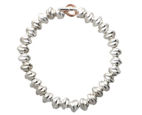 BEAD RUBINIA FILODAMORE SASSOLINO NODINO MEDIO IN ARGENTO 925 - immagine 3