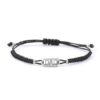 BRACCIALE RF JEWELS ICONIC MOTION IN SAGOLA MARINA, ORO BIANCO CON SCRITTA ” DAD ” IN ORO BIANCO CON DIAMANTI (ct.0,35)