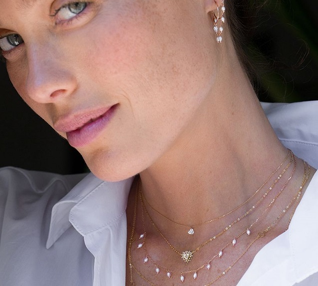 COLLANA MAMAN ET SOPHIE AVRVM DIAMANTE NUDO IN ORO GIALLO CON DIAMANTE TAGLIO A CUORE (ct. 0,25) - immagine 3