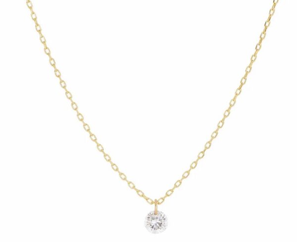 COLLANA MAMAN ET SOPHIE AVRVM DIAMANTE NUDO IN ORO GIALLO CON DIAMANTE (ct. 0,10)
