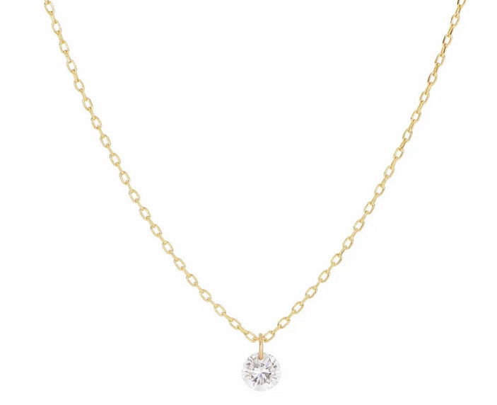 COLLANA MAMAN ET SOPHIE AVRVM DIAMANTE NUDO IN ORO GIALLO CON DIAMANTE (ct. 0,10)