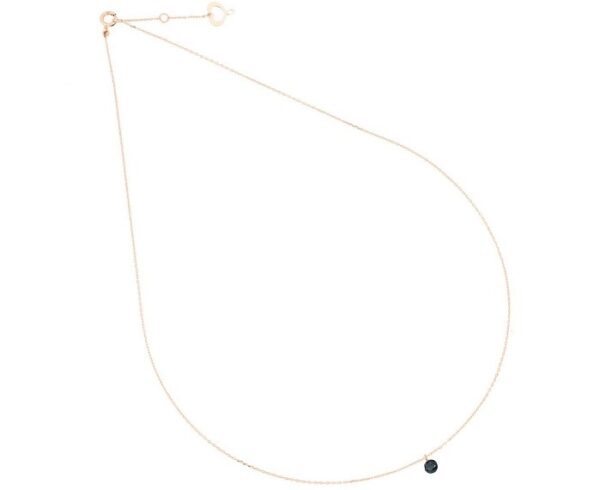 COLLANA MAMAN ET SOPHIE AVRVM DIAMANTE NUDO NERO IN ORO ROSA CON DIAMANTE NERO (ct.0,10) - immagine 2