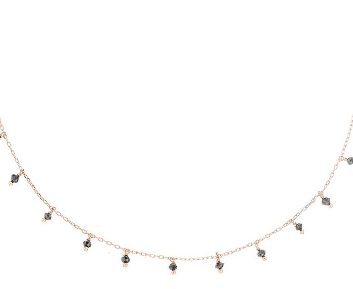 COLLANA MAMAN ET SOPHIE AVRVM DIAMANTI NERI IN ORO ROSA CON 11 DIAMANTI NERI - immagine 2