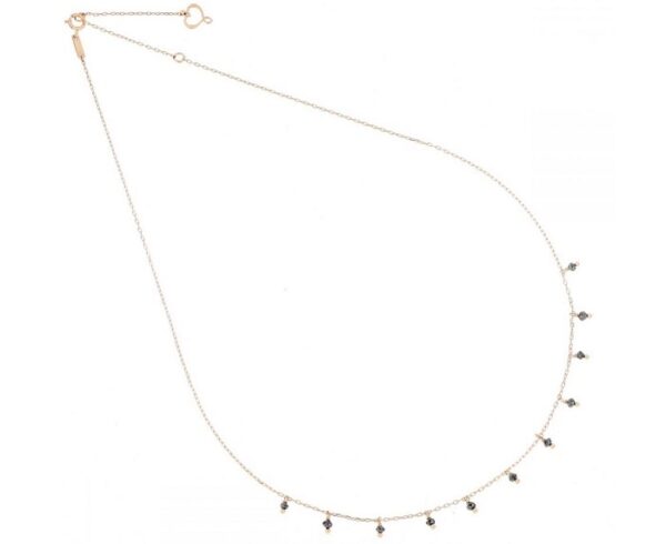 COLLANA MAMAN ET SOPHIE AVRVM DIAMANTI NERI IN ORO ROSA CON 11 DIAMANTI NERI