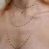 COLLANA MAMAN ET SOPHIE AVRVM DIAMANTI NERI IN ORO ROSA CON DIAMANTE NERO A GOCCIA - immagine 2