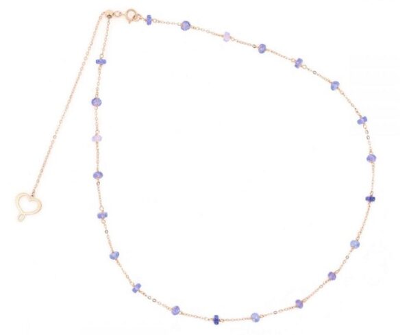 COLLANA MAMAN ET SOPHIE AVRVM DROPS IN ORO ROSA CON TANZANITI