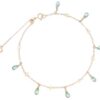 BRACCIALE MAMAN ET SOPHIE AVRVM DROPS IN ORO ROSA CON ZAFFIRI GRIGI A GOCCIA E PERLE ROSA