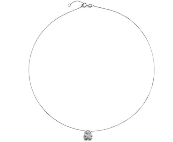 COLLANA LE BEBE’ I TESORINI BIMBA IN ORO BIANCO CON DIAMANTI (ct. 0,11) - immagine 2