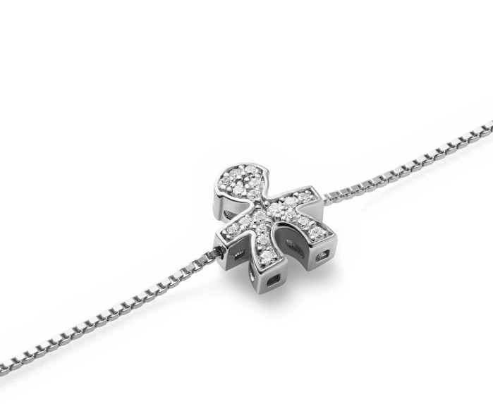 BRACCIALE LE BEBE’ I TESORINI BIMBO IN ORO BIANCO CON DIAMANTI (ct. 0,08) - immagine 2
